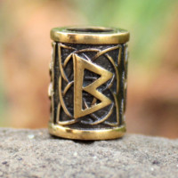 Бусина  18 Беркана, бронза, 12*D9мм,d 5,5мм