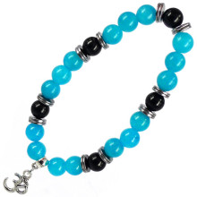 BA290 Браслет с подвеской на Просветление (Ом) камень,8мм