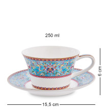 Чайный набор на 2 перс. "Арабески" (Arabesca Blue Pavone)