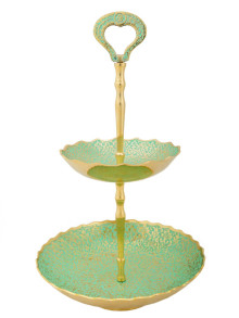 Ваза-кабаретница  Фр16786/1 (полиш) эмаль зеленая