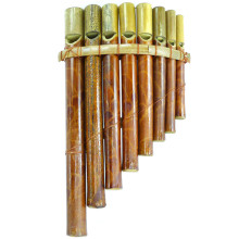 189-03 Флейта Пана "Гудень" 8 трубок бамбук 20х11см