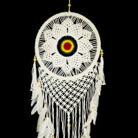 Ловушка снов Волшебный цветок символизирует мир, гармонию и чистоту отношений h-92см d-32см