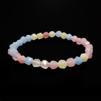 Браслет из камня 6мм с огранкой Берилл привлекает денежные потоки 6мм