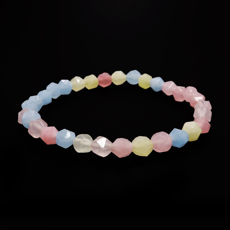 Браслет из камня 6мм с огранкой Берилл привлекает денежные потоки 6мм