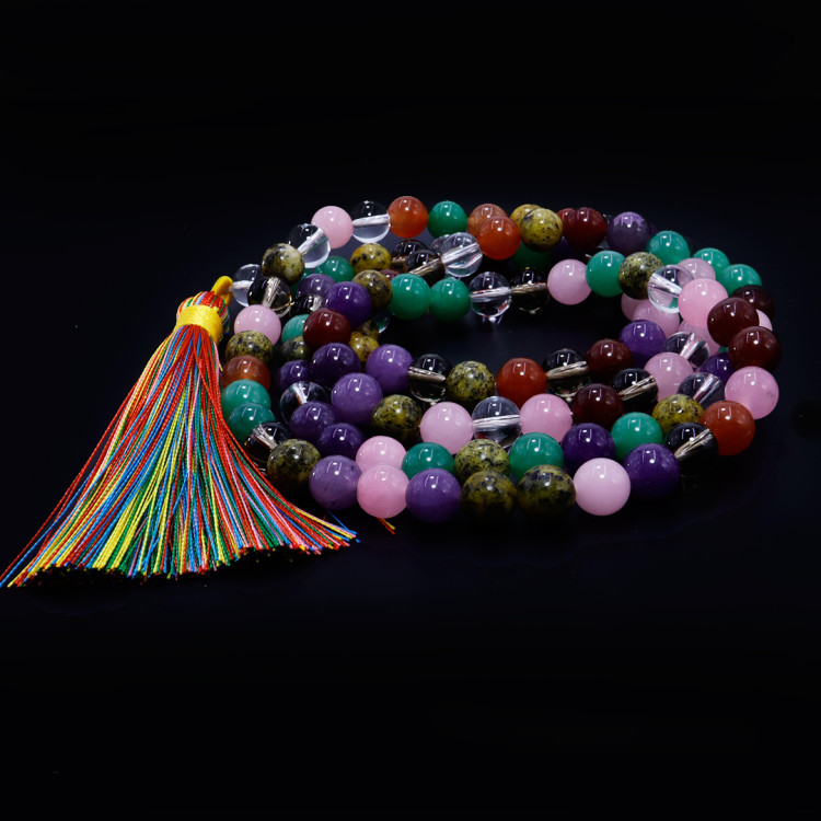 Четки MIX - камени везения и удачи 108бус 8mm