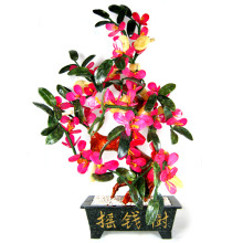 0-9 Цветущее дерево со слитками и монетами 56см камень 0-9 Цветущее дерево со слитками и монетами 56см камень