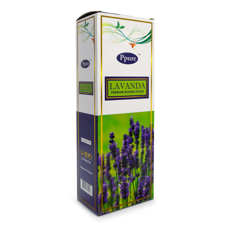 Благовония Ppure  LAVENDER Лаванда Hexa аромапалочки уп-6 шт