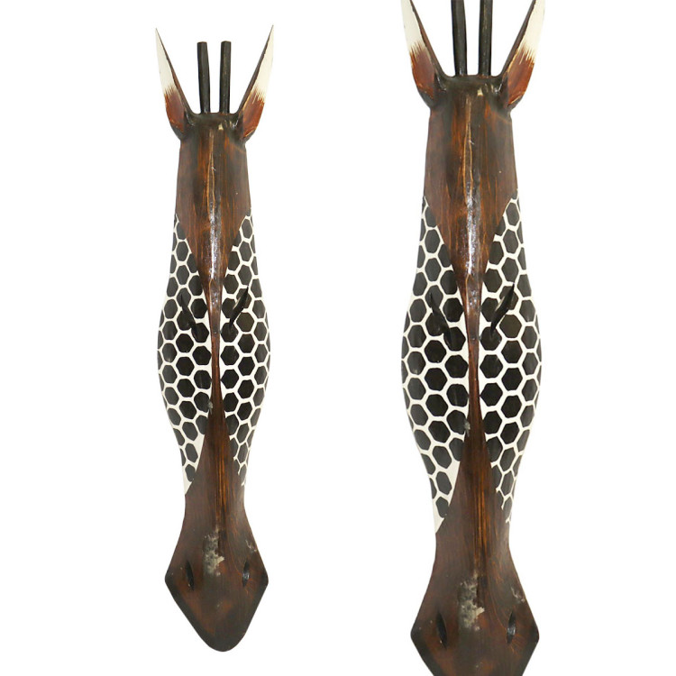 Маска Жирафа  настенная 100cм дерево албезия Оберег на удачу