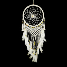 Ловушка снов белого цвета приносит радость и гармонию в семейные отношения h-96см d-12см