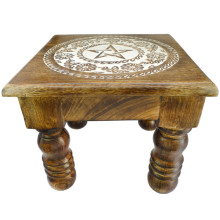 ALT03 Алтарный столик с Пентаграммой 25х30х30см, дерево