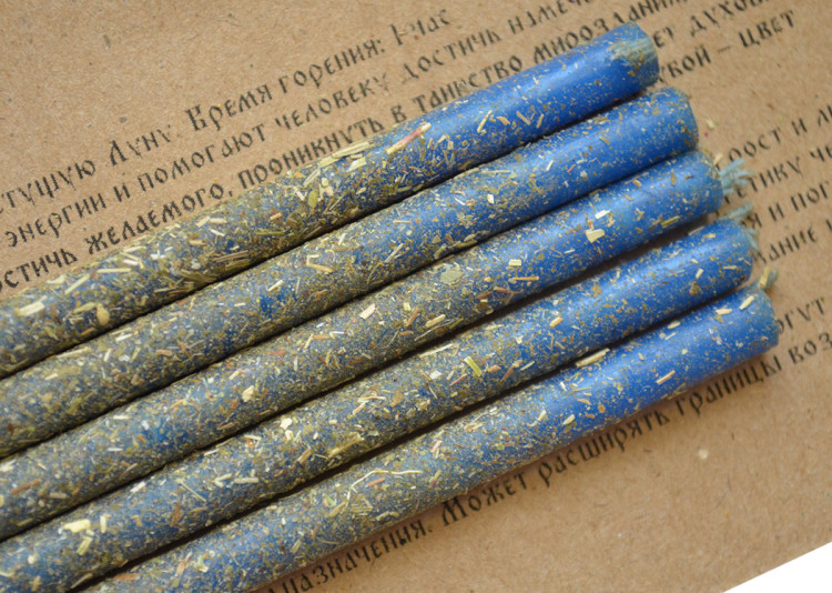 Свеча воск Травы Духовность Медитация Молитва Тимьян Жасмин Цикорий