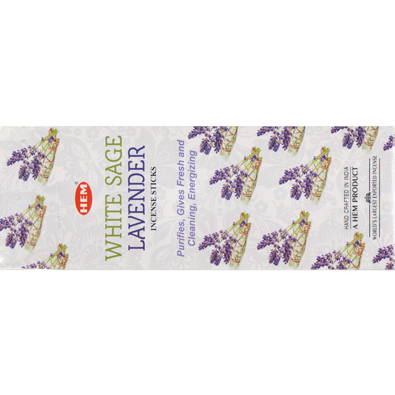 HEM 6-гр. благовония White Sage Lavender БЕЛЫЙ ШАЛФЕЙ-ЛАВАНДА блок 6 шт.