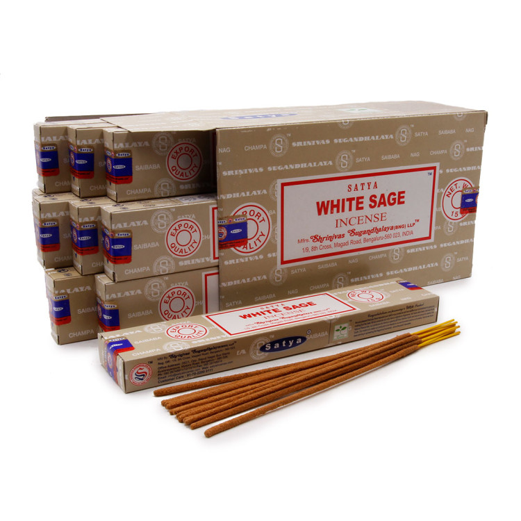 Благовония Satya B  White Sage белый шалфей 15gm уп-12шт