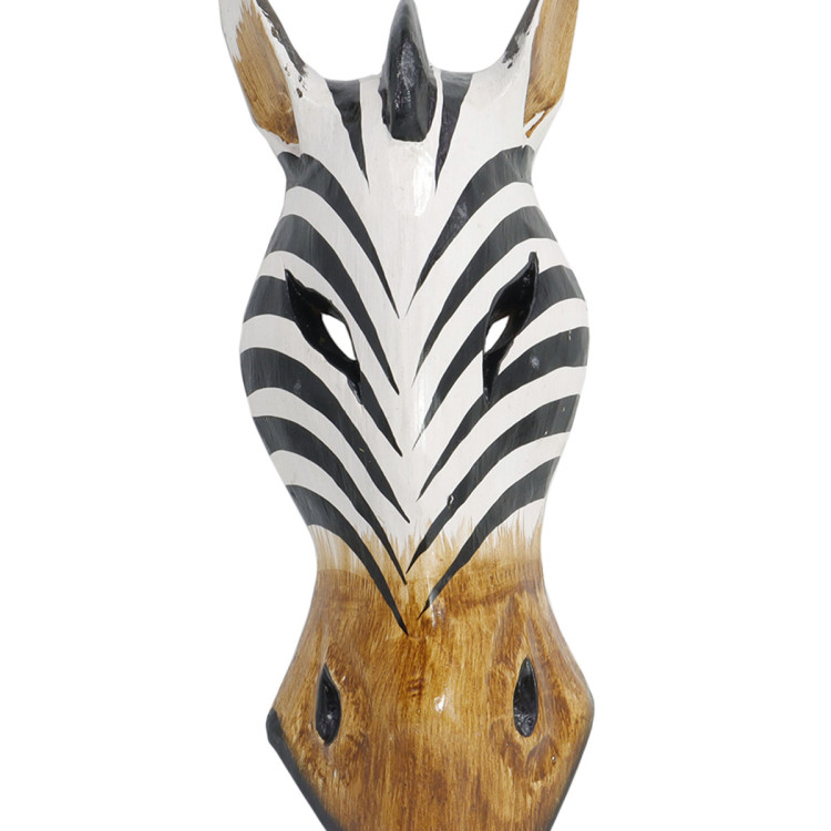 Маска Зебра  настенная 30cм дерево албезия Оберег на удачу