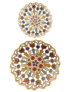 Фруктовница (латунь) Фр4122/1 (полиш, эмаль бела Фруктовница (латунь) Фр4122/1 (полиш, эмаль бела