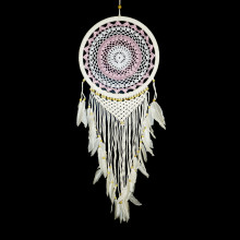 Ловушка снов бело-розового цвета символ любви, романтики, взаимности в чувствах h-95см d-32см