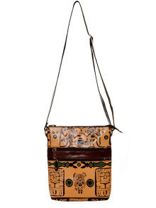 Сумка кожа ручной принт  3786/1 Сумка кожа ручной принт  3786/1