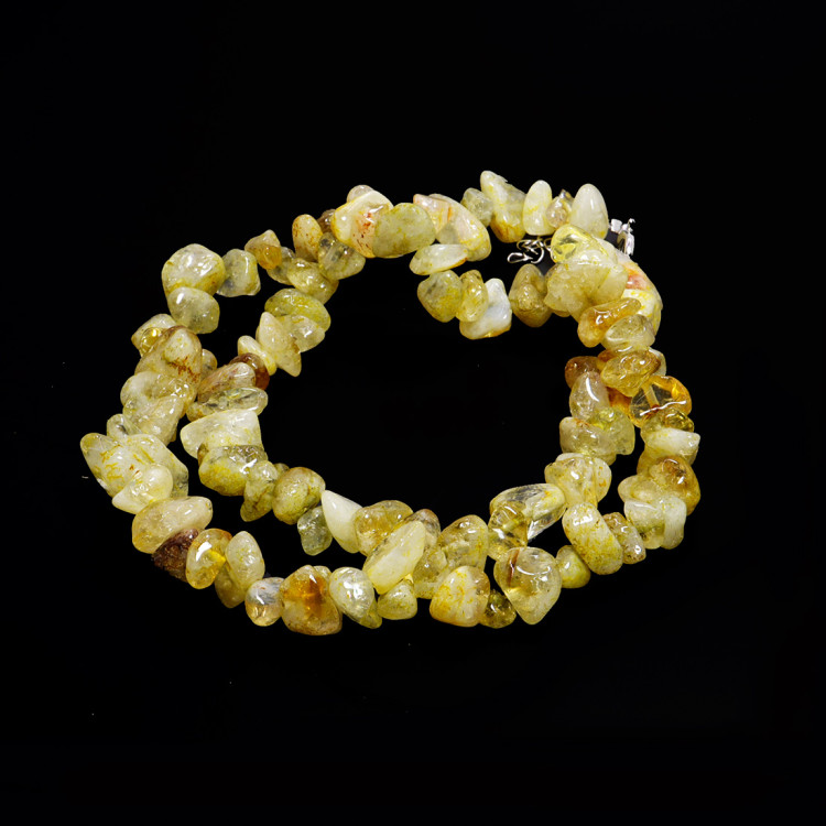 Бусы каменные Волосатик - Пробуждающий страсть