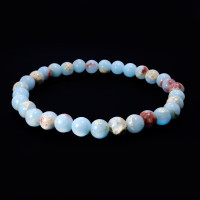 Браслет каменный Голубой агат - открывает денежный поток привлекает процветание