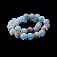 Браслет каменный Голубой агат - открывает денежный поток привлекает процветание