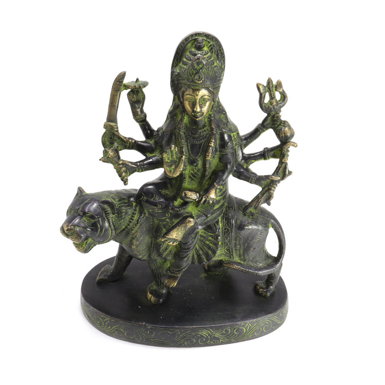 Дурга на Льве Мощная защита от всех видов зла и негатива бронза h-23см 3кг